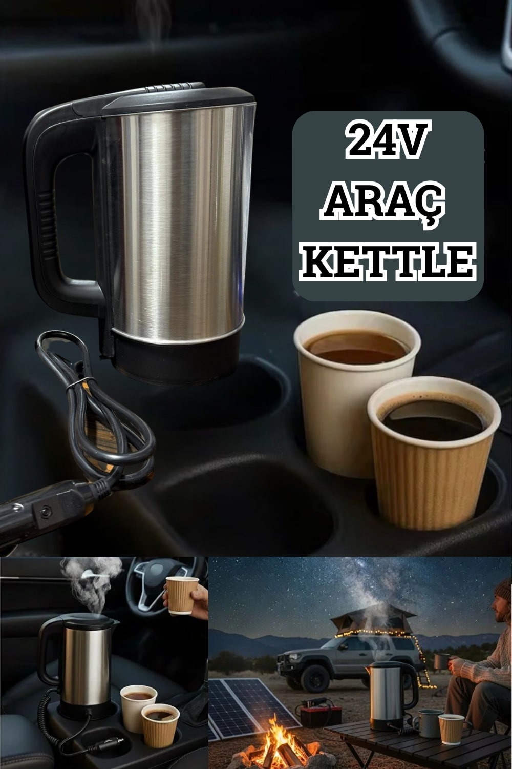 Araç İçi Çakmaklı Kettle 800 ml | 24W